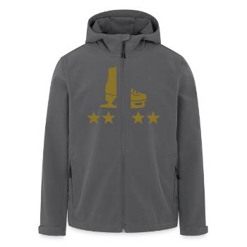 Schlittschuh - Recycelte Männer Softshell-Jacke von Stanley/Stella - Anthrazit - Vorne - AI Model Male 185 light (185cm)