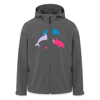 Delfin - Recycelte Männer Softshell-Jacke von Stanley/Stella - Anthrazit - Vorne - AI Model Male 185 light (185cm)