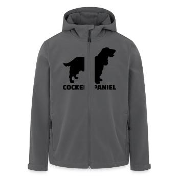 Cocker Spaniel - Recycelte Männer Softshell-Jacke von Stanley/Stella - Anthrazit - Vorne - AI Model Male 185 light (185cm)