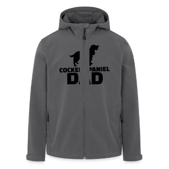 Cocker Spaniel - Recycelte Männer Softshell-Jacke von Stanley/Stella - Anthrazit - Vorne - AI Model Male 185 light (185cm)