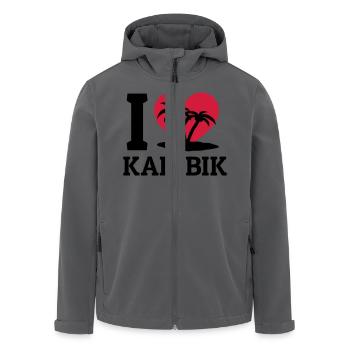 I love Karibik - Recycelte Männer Softshell-Jacke von Stanley/Stella - Anthrazit - Vorne - AI Model Male 185 light (185cm)