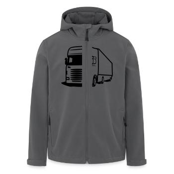 Truck LKW - Recycelte Männer Softshell-Jacke von Stanley/Stella - Anthrazit - Vorne - AI Model Male 185 light (185cm)