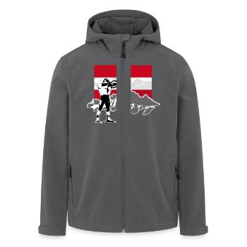 Biathlon - Austria Flag - Recycelte Männer Softshell-Jacke von Stanley/Stella - Anthrazit - Vorne - AI Model Male 185 light (185cm)