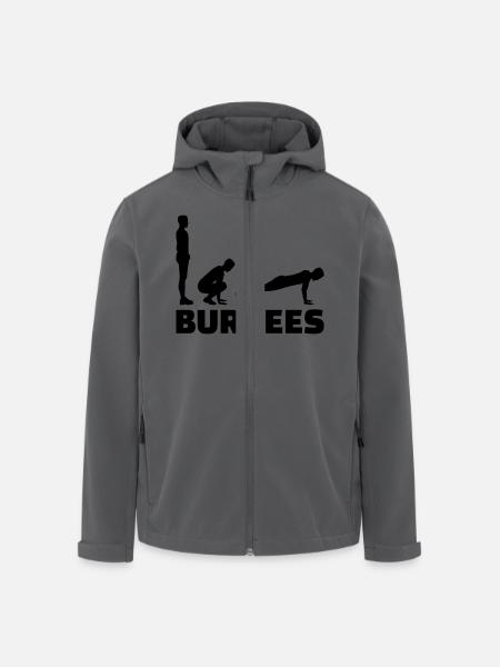 Burpees - Recycelte Männer Softshell-Jacke von Stanley/Stella - Anthrazit