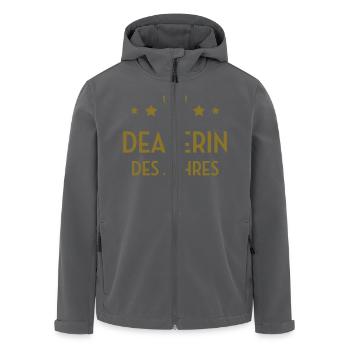 Dealer Droge Dealerin Cannabis Händler Droge - Recycelte Männer Softshell-Jacke von Stanley/Stella - Anthrazit - Vorne - AI Model Male 185 light (185cm)
