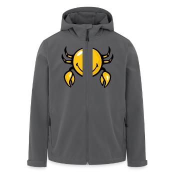 Smiley Crab - Recycelte Männer Softshell-Jacke von Stanley/Stella - Anthrazit - Vorne - AI Model Male 185 light (185cm)