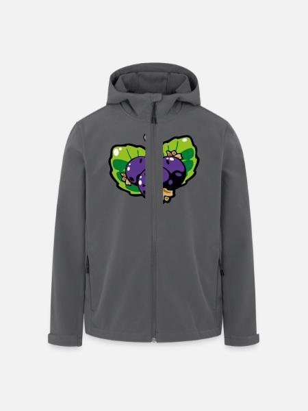 Smiley Black Currants - Recycelte Männer Softshell-Jacke von Stanley/Stella - Anthrazit