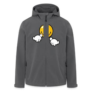 Smiley Attention - Recycelte Männer Softshell-Jacke von Stanley/Stella - Anthrazit - Vorne - AI Model Male 185 light (185cm)
