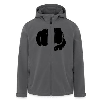 faust_01 - Recycelte Männer Softshell-Jacke von Stanley/Stella - Anthrazit - Vorne - AI Model Male 185 light (185cm)