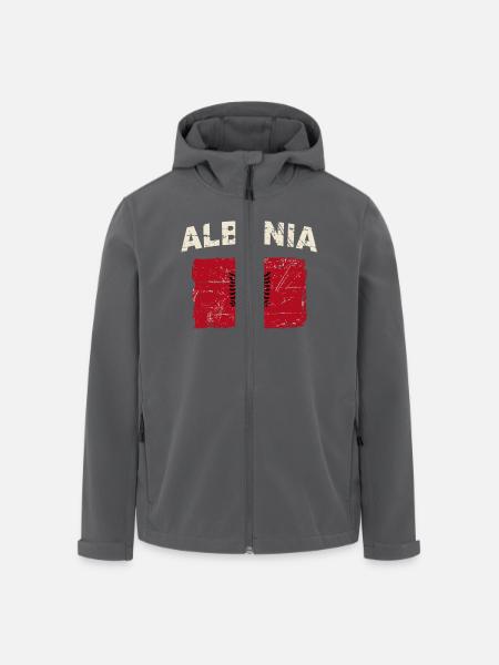 Albania Flag - Albanien Flagge - Recycelte Männer Softshell-Jacke von Stanley/Stella - Anthrazit