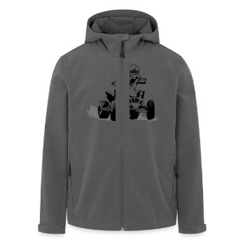 Quad - Recycelte Männer Softshell-Jacke von Stanley/Stella - Anthrazit - Vorne - AI Model Male 185 light (185cm)
