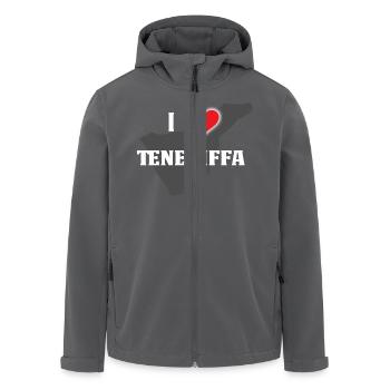 I love TENERIFFA - Ich liebe Teneriffa, Kanaren - Recycelte Männer Softshell-Jacke von Stanley/Stella - Anthrazit - Vorne - AI Model Male 185 light (185cm)