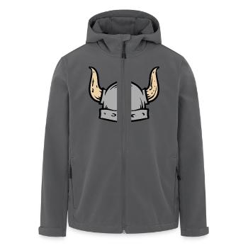 Wikinger Helm - Recycelte Männer Softshell-Jacke von Stanley/Stella - Anthrazit - Vorne - AI Model Male 185 light (185cm)