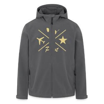 Pilot - Recycelte Männer Softshell-Jacke von Stanley/Stella - Anthrazit - Vorne - AI Model Male 185 light (185cm)
