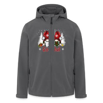 God Jul Julenisser Nisser Weihnachten Danmark - Recycelte Männer Softshell-Jacke von Stanley/Stella - Anthrazit - Vorne - AI Model Male 185 light (185cm)
