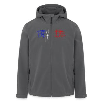Frenchcore - Recycelte Männer Softshell-Jacke von Stanley/Stella - Anthrazit - Vorne - AI Model Male 185 light (185cm)