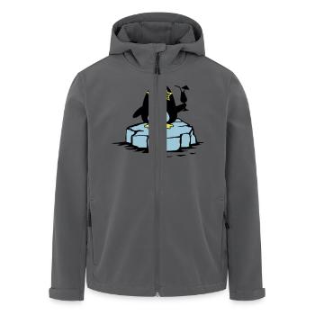 beach pinguin eisscholle - Recycelte Männer Softshell-Jacke von Stanley/Stella - Anthrazit - Vorne - AI Model Male 185 light (185cm)