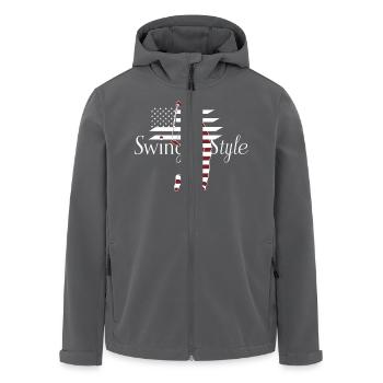 Swing Style Golf Golfing USA - Recycelte Männer Softshell-Jacke von Stanley/Stella - Anthrazit - Vorne - AI Model Male 185 light (185cm)
