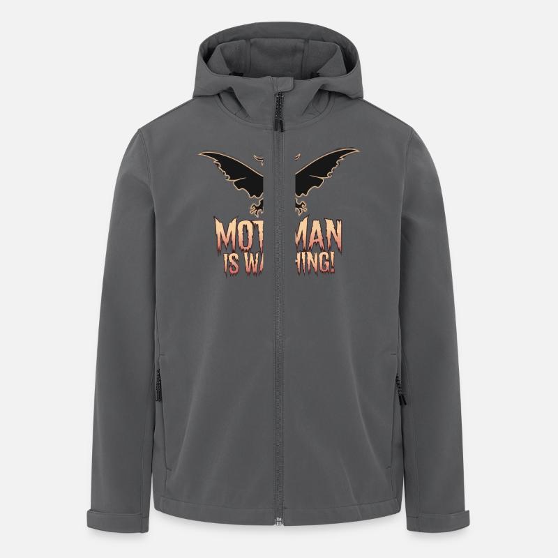 MOTHMAN SCHAUT ZU - Recycelte Männer Softshell-Jacke von Stanley/Stella - Anthrazit