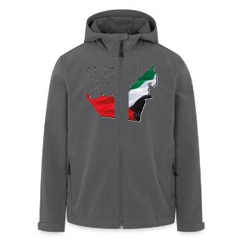 (VAE) Emirate Flagge in der Emirate Landkarte EN - Recycelte Männer Softshell-Jacke von Stanley/Stella - Anthrazit - Vorne - AI Model Male 185 light (185cm)