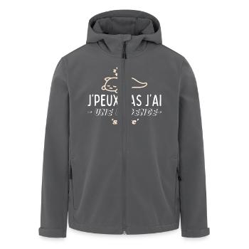 Ich kann nicht, ich habe einen 'Nickerchen'-Notfall - Recycelte Männer Softshell-Jacke von Stanley/Stella - Anthrazit - Vorne - AI Model Male 185 light (185cm)