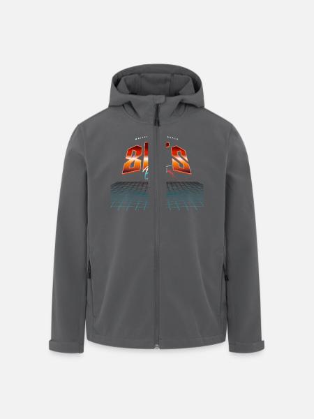 Neon Synthwave 80s Beats - Recycelte Männer Softshell-Jacke von Stanley/Stella - Anthrazit