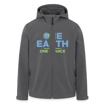 One Earth One Chance Planet Environmental Earth Da - Recycelte Männer Softshell-Jacke von Stanley/Stella - Anthrazit - Vorne - AI Model Male 185 light (185cm)