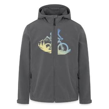 Mountainbiker Mountainbike - Recycelte Männer Softshell-Jacke von Stanley/Stella - Anthrazit - Vorne - AI Model Male 185 light (185cm)