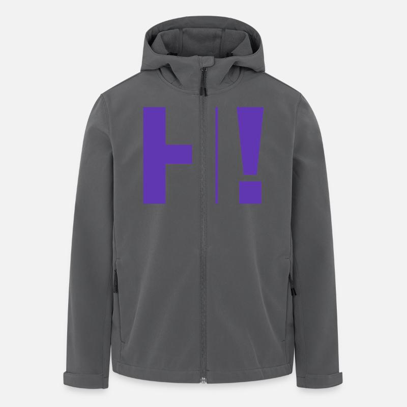 H exclamation mark - Men’s Recycled Softshell Jacket by Stanley/Stella - anthracite