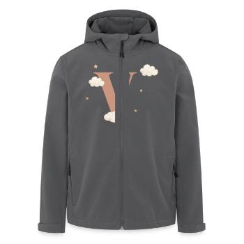 Buchstabe v bewölkt Sterne - Recycelte Männer Softshell-Jacke von Stanley/Stella - Anthrazit - Vorne - AI Model Male 185 light (185cm)