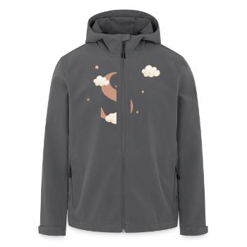Buchstabe s Wolken Sterne - Recycelte Männer Softshell-Jacke von Stanley/Stella - Anthrazit - Vorne - AI Model Male 185 light (185cm)