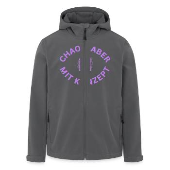 Chaos spruch Tshirt pullover - Recycelte Männer Softshell-Jacke von Stanley/Stella - Anthrazit - Vorne - AI Model Male 185 light (185cm)