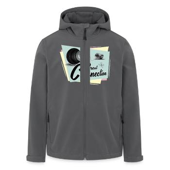 Fifties Great connection Telefon - Recycelte Männer Softshell-Jacke von Stanley/Stella - Anthrazit - Vorne - AI Model Male 185 light (185cm)