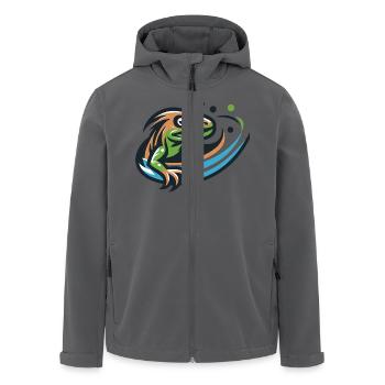Eidechse springende Gnade - Recycelte Männer Softshell-Jacke von Stanley/Stella - Anthrazit - Vorne - AI Model Male 185 light (185cm)
