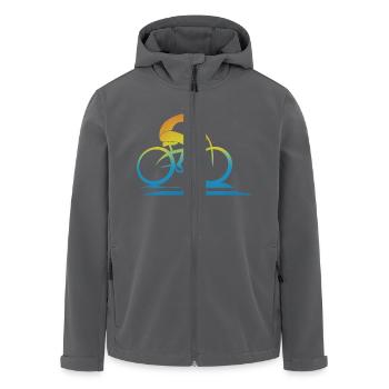 Radfahrer - Recycelte Männer Softshell-Jacke von Stanley/Stella - Anthrazit - Vorne - AI Model Male 185 light (185cm)