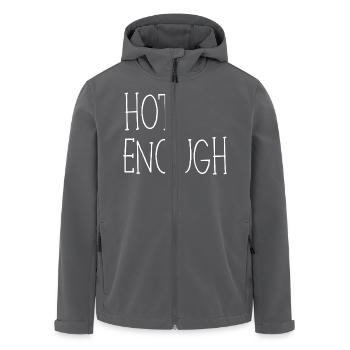 hot enough Summer Beach funny quote - Recycelte Männer Softshell-Jacke von Stanley/Stella - Anthrazit - Vorne - AI Model Male 185 light (185cm)