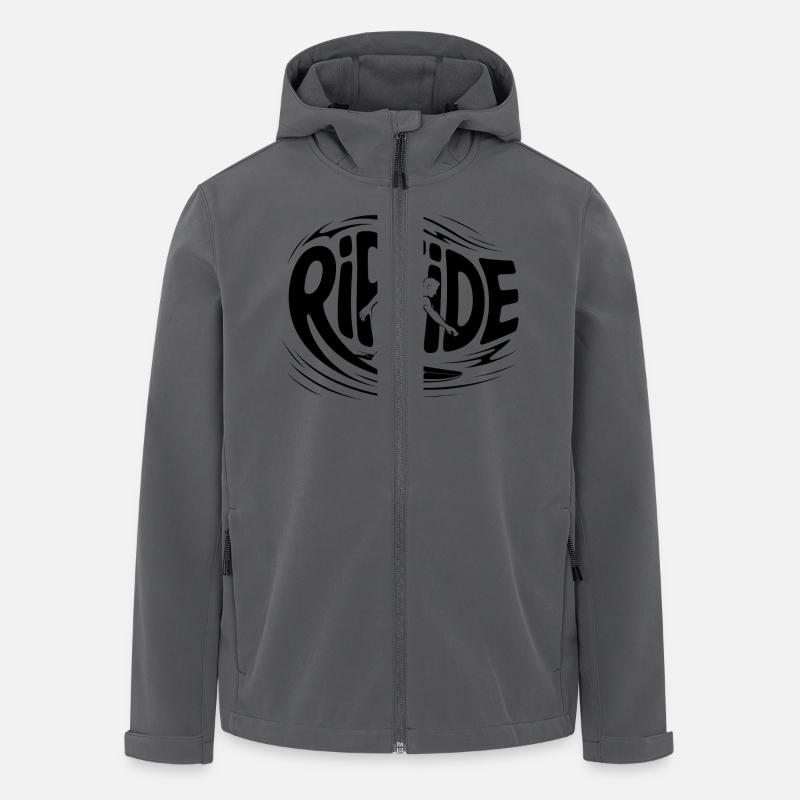 Riptide - Cooles Surfer-Logo - Recycelte Männer Softshell-Jacke von Stanley/Stella - Anthrazit
