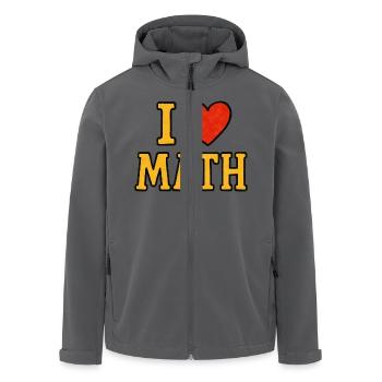 I ♥ Math – nerdig und stolz - Recycelte Männer Softshell-Jacke von Stanley/Stella - Anthrazit - Vorne - AI Model Male 185 light (185cm)