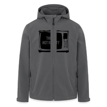 Fernsehen ist gut für Dich - Recycelte Männer Softshell-Jacke von Stanley/Stella - Anthrazit - Vorne - AI Model Male 185 light (185cm)