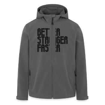 Besser, stärker, schneller - Recycelte Männer Softshell-Jacke von Stanley/Stella - Anthrazit - Vorne - AI Model Male 185 light (185cm)