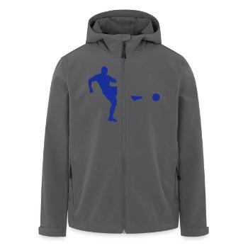 fussball1 - Recycelte Männer Softshell-Jacke von Stanley/Stella - Anthrazit - Vorne - AI Model Male 185 light (185cm)