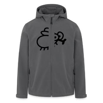Fliege - Line - Recycelte Männer Softshell-Jacke von Stanley/Stella - Anthrazit - Vorne - AI Model Male 185 light (185cm)