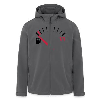 Der Tank ist leer. - Recycelte Männer Softshell-Jacke von Stanley/Stella - Anthrazit - Vorne - AI Model Male 185 light (185cm)