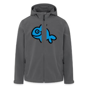 Fish - Fisch - Recycelte Männer Softshell-Jacke von Stanley/Stella - Anthrazit - Vorne - AI Model Male 185 light (185cm)