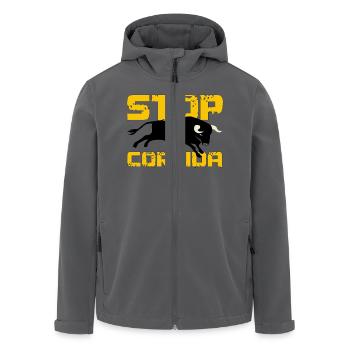 corrida - Recycelte Männer Softshell-Jacke von Stanley/Stella - Anthrazit - Vorne - AI Model Male 185 light (185cm)