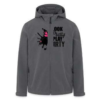 Look pretty play dirty - tennis - Recycelte Männer Softshell-Jacke von Stanley/Stella - Anthrazit - Vorne - AI Model Male 185 light (185cm)