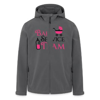 Baby Service Team - Recycelte Männer Softshell-Jacke von Stanley/Stella - Anthrazit - Vorne - AI Model Male 185 light (185cm)