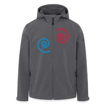 spiralen_2c - Recycelte Männer Softshell-Jacke von Stanley/Stella - Anthrazit - Vorne - AI Model Male 185 light (185cm)