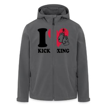 I love kickboxing - Recycelte Männer Softshell-Jacke von Stanley/Stella - Anthrazit - Vorne - AI Model Male 185 light (185cm)