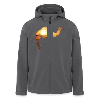 Kamel - Recycelte Männer Softshell-Jacke von Stanley/Stella - Anthrazit - Vorne - AI Model Male 185 light (185cm)